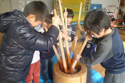 もちつき会の様子