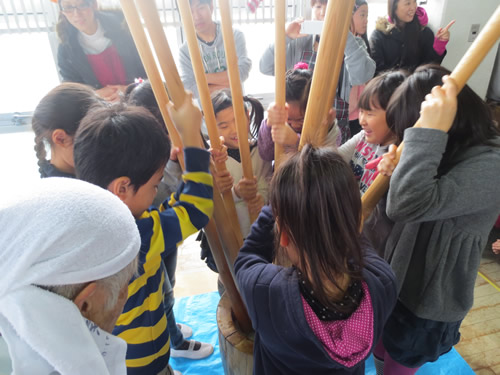 親子もちつき会の様子