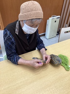 文化祭準備編み物
